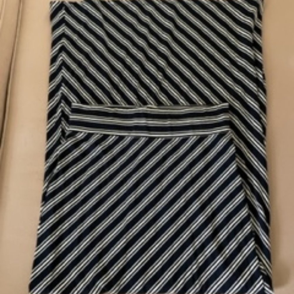 Ann Taylor Diagonal Stripe Jersey Knit Maxi Skirt